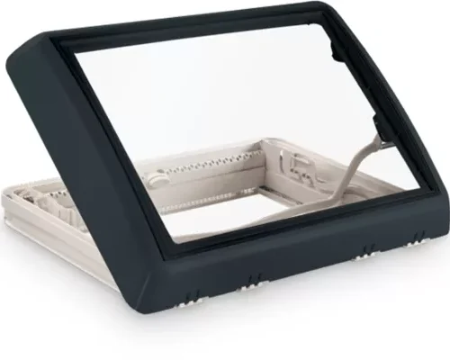 OBLO’ MIDI HEKI STYLE CON LEVA S/VENTILAZIONE BORDO CUPOLA ESTERNA GRIGIO ANTRACITE