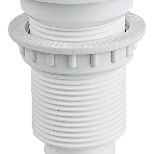 Piletta dritta per scarico doccia con tappo e catenella - D. 25mm